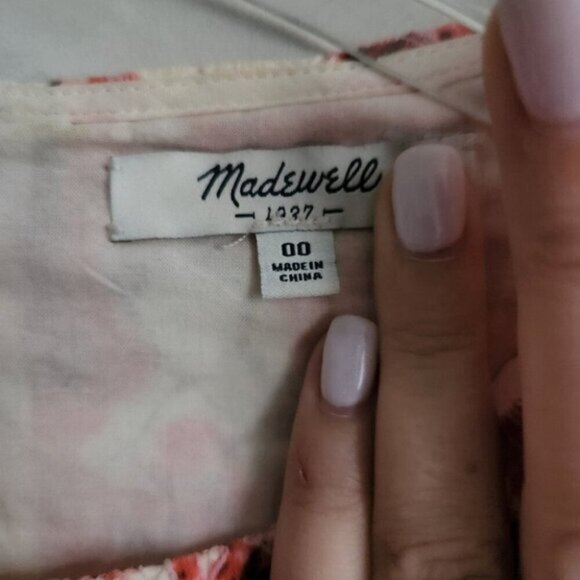 MADEWELL | Lacebloom Fit and flare Lace Dress red yellow sz 00 - Picture 4 of 7